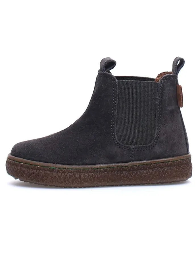 Leder-Chelsea-Boots "Figus" in Anthrazit