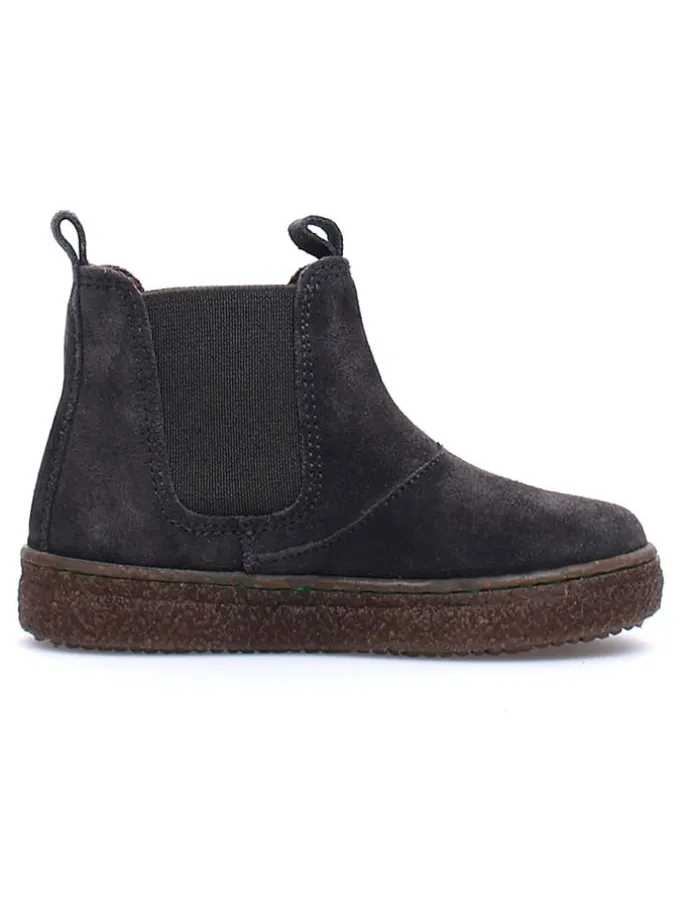 Leder-Chelsea-Boots "Figus" in Anthrazit