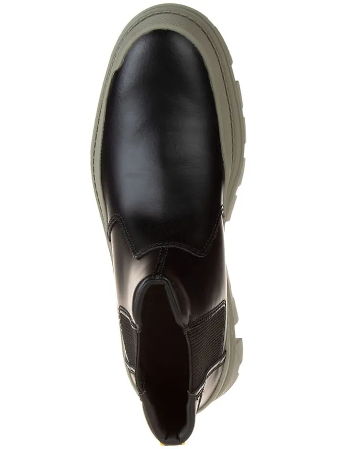 Leder-Chelsea-Boots "Hardwear" in Schwarz