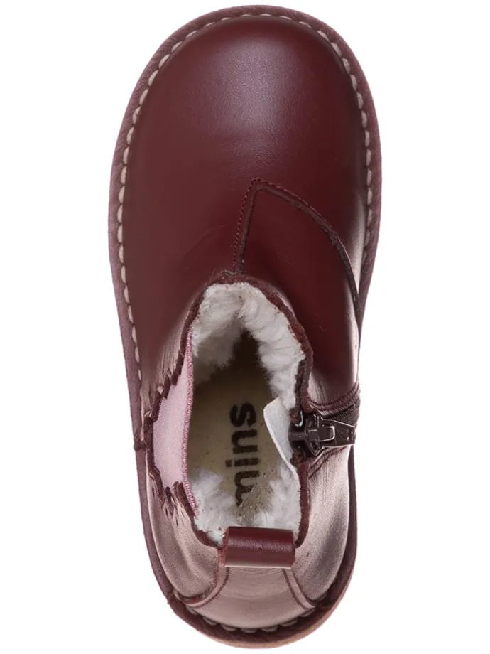 Leder-Chelsea-Boots in Bordeaux