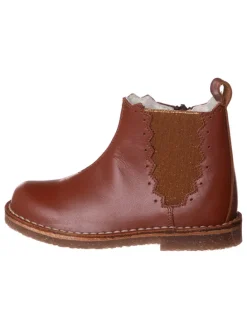 Leder-Chelsea-Boots in Braun