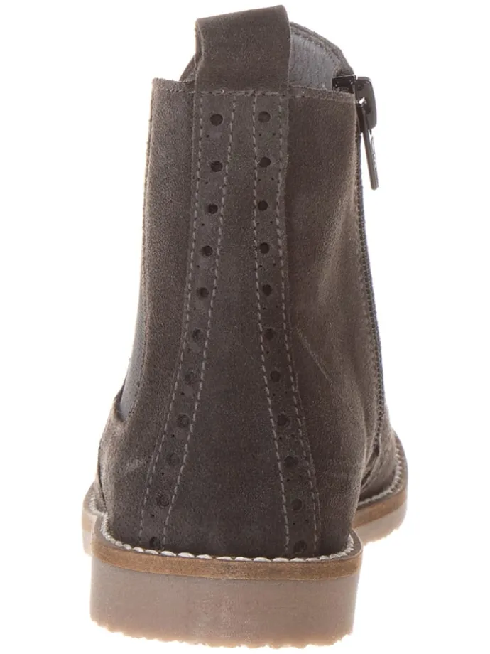 Leder-Chelsea-Boots in Braun