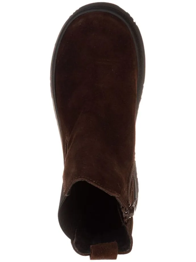 Leder-Chelsea-Boots in Braun