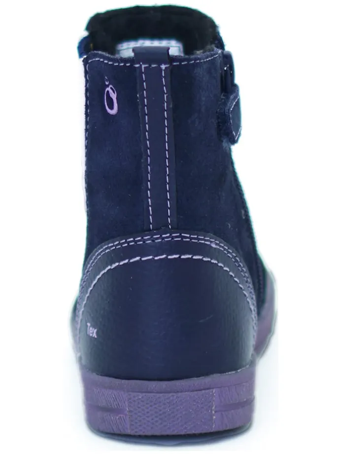 Leder-Chelsea-Boots in Dunkelblau
