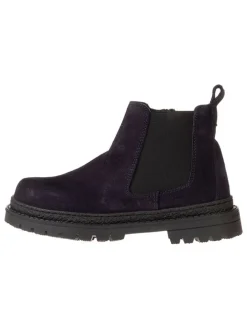 Leder-Chelsea-Boots in Dunkelblau