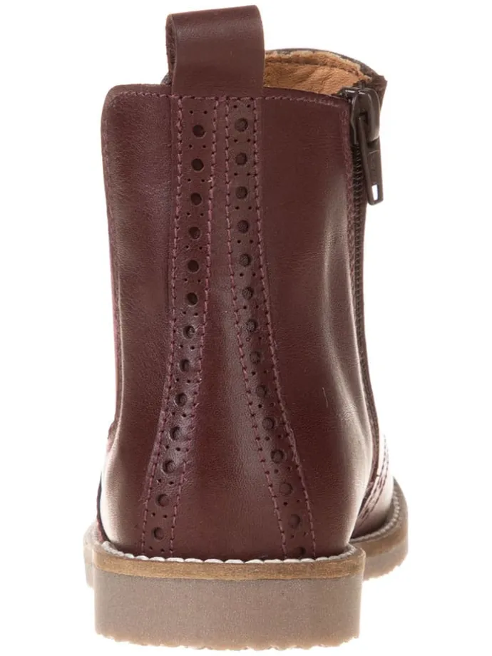 Leder-Chelsea-Boots in Rot