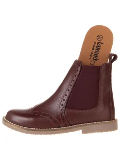 Leder-Chelsea-Boots in Rot
