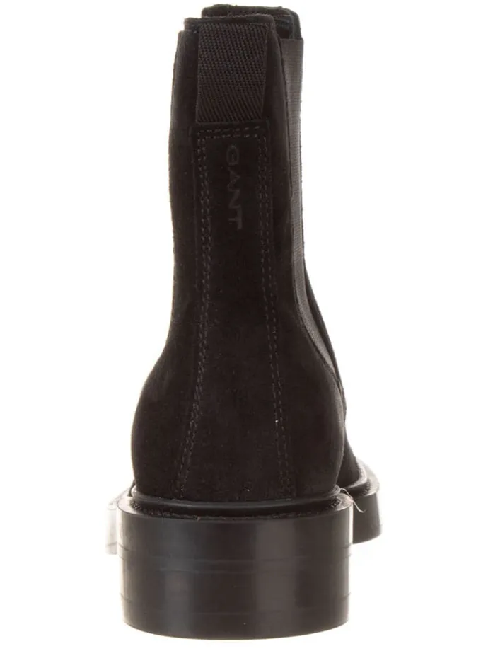 Leder-Chelsea-Boots in Schwarz