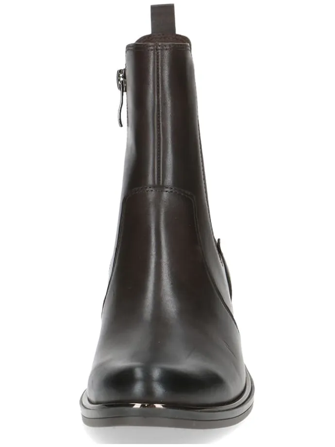 Leder-Chelsea-Boots in Schwarz