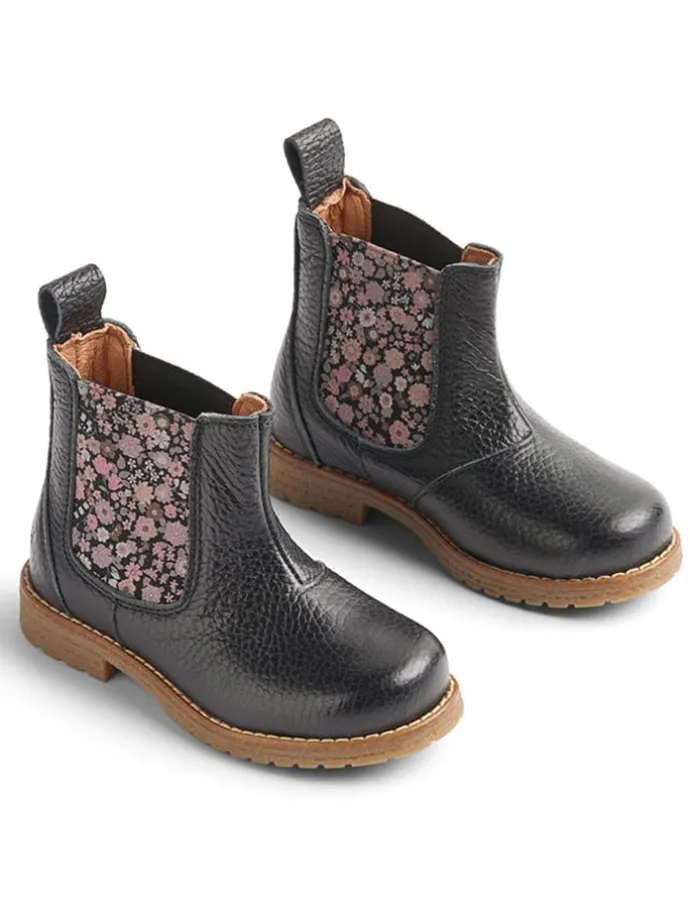 Leder-Chelsea-Boots in Schwarz