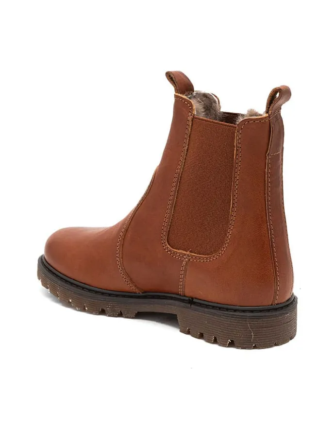 Leder-Chelsea-Boots "Neel" in Hellbraun