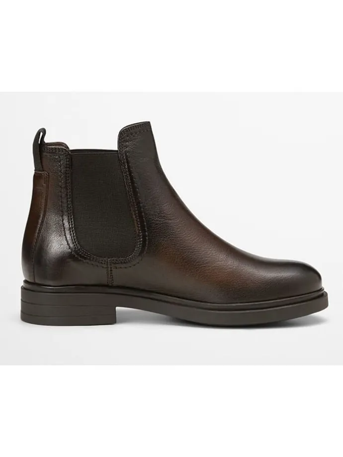 Leder-Chelsea-Boots "Paula" in Braun