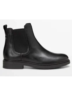 Leder-Chelsea-Boots "Paula" in Schwarz