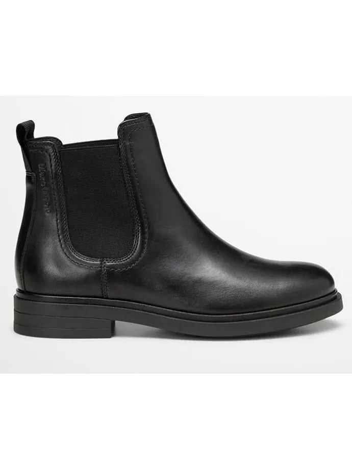 Leder-Chelsea-Boots "Paula" in Schwarz