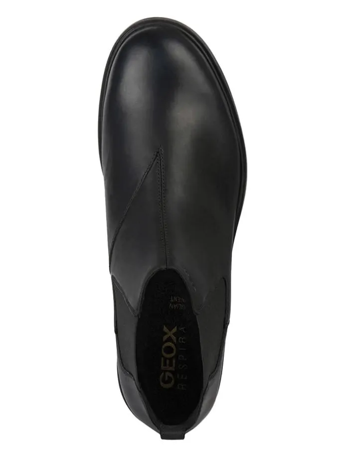 Leder-Chelsea-Boots "Rhadalf" in Schwarz