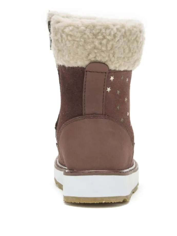 Leder-Chelsea-Boots "Risecuff" in Braun