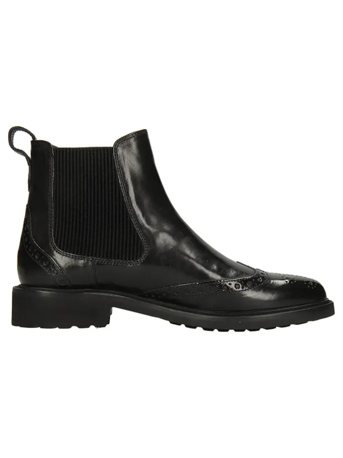 Leder-Chelsea-Boots "Selina 29" in Schwarz