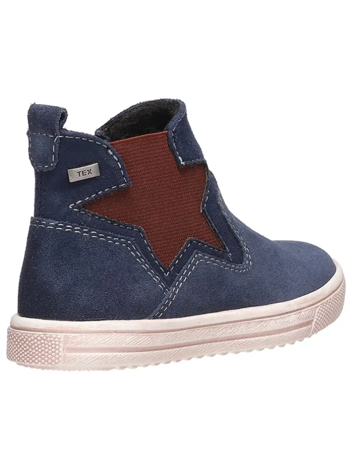 Leder-Chelsea-Boots "Shiva" in Dunkelblau