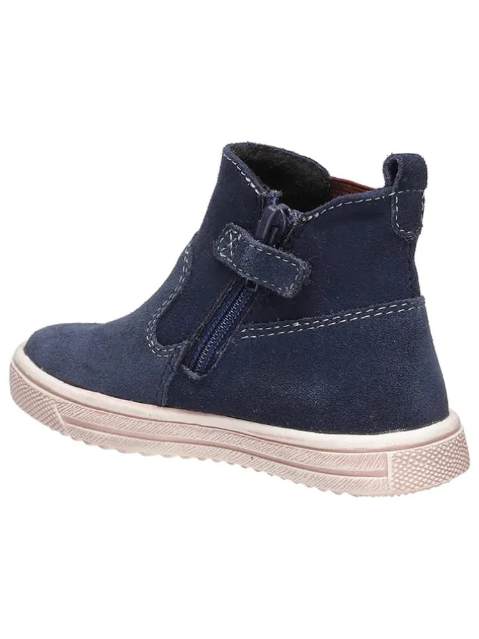 Leder-Chelsea-Boots "Shiva" in Dunkelblau