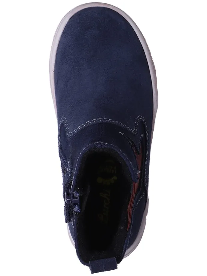 Leder-Chelsea-Boots "Shiva" in Dunkelblau