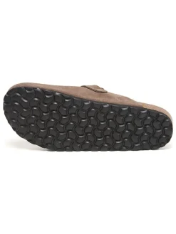 Leder-Clogs in Hellbraun