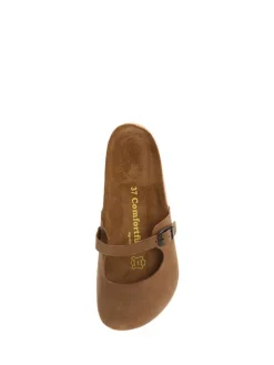 Leder-Clogs in Sand