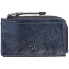 Leder-Geldbörse "2 Night" in Dunkelblau - (B)13 x (H)8 x (T)1,5 cm