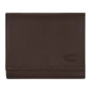 Leder-Geldbörse "Atlanta" in Dunkelbraun - (B)10 x (H)8,5 x (T)2 cm