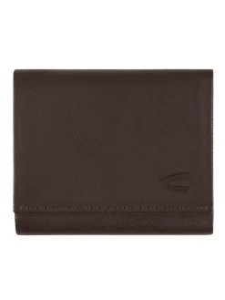 Leder-Geldbörse "Atlanta" in Dunkelbraun - (B)10 x (H)8,5 x (T)2 cm