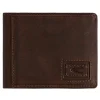 Leder-Geldbörse "Dust" in Dunkelbraun - (B)10,5 x (H)9 x (T)2 cm