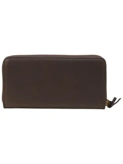 Leder-Geldbörse in Braun - (B)19 x (H)10 x (T)2,5 cm