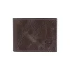 Leder-Geldbörse in Braun - (B)11 x (H)8 x (T)2 cm