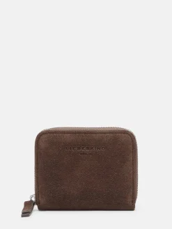 Leder-Geldbörse in Braun - (B)10 x (H)8 x (T)2 cm