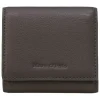 Leder-Geldbörse in Braun - (B)11 x (H)9,5 x (T)2,5 cm