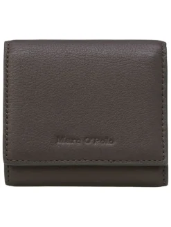 Leder-Geldbörse in Braun - (B)11 x (H)9,5 x (T)2,5 cm
