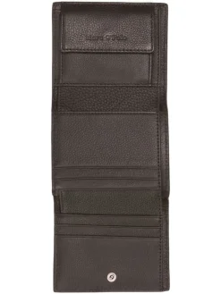 Leder-Geldbörse in Braun - (B)11 x (H)9,5 x (T)2,5 cm