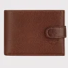 Leder-Geldbörse in Hellbraun - (H)8 x (T)2 cm