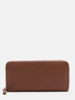 Leder-Geldbörse in Hellbraun - (B)19 x (H)9 x (T)2 cm