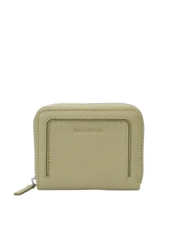 Leder-Geldbörse in Khaki - (B)13 x (H)10 x (T)2,5 cm