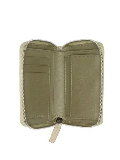 Leder-Geldbörse in Khaki - (B)13 x (H)10 x (T)2,5 cm