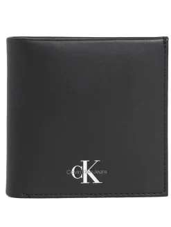 Leder-Geldbörse in Schwarz