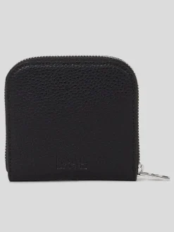 Leder-Geldbörse in Schwarz