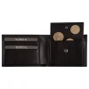 Leder-Geldbörse in Schwarz - (B)11 x (H)8 x (T)2 cm