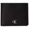 Leder-Geldbörse in Schwarz - (B)11 x (H)9 x (T)2,5 cm