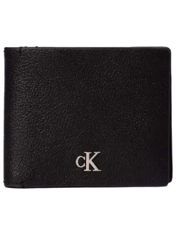 Leder-Geldbörse in Schwarz - (B)11 x (H)9 x (T)2,5 cm
