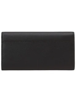 Leder-Geldbörse in Schwarz - (B)19,5 x (H)10 x (T)2,5 cm
