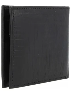 Leder-Geldbörse in Schwarz - (B)11,5 x (H)9 x (T)2,5 cm
