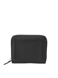 Leder-Geldbörse in Schwarz - (B)13 x (H)10 x (T)2,5 cm