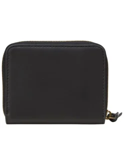 Leder-Geldbörse in Schwarz - (B)13 x (H)10 x (T)2,5 cm