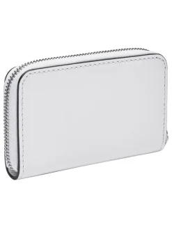 Leder-Geldbörse "Jo" in Weiß - (B)11 x (H)6,5 x (T)1,5 cm